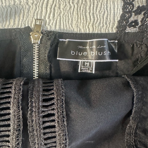 Blue Blush Fitted Sleeveless Bustier Tank Top Medium - Picture 2 of 8